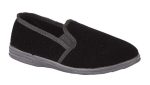 Zedzzz Mens Black Velour Slipper Supply