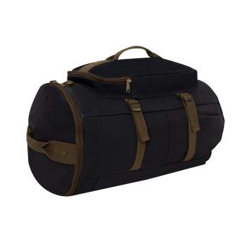 Rothco Convertible Canvas Duffle Backpack 19  Black Brown 2516 Online now