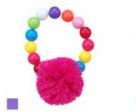 Pink Poppy - Pom Pom Beaded Bracelet - (BCG111) - Pink (GSO) Hot on Sale