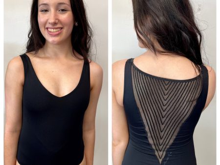 Ballet Rosa - Rejane Mesh Back Tank Leotard - Adult (1188MFA) - Noir Online