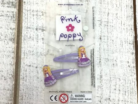 Pink Poppy - Princess Hair Clip - (HCG051) - Purple Online now