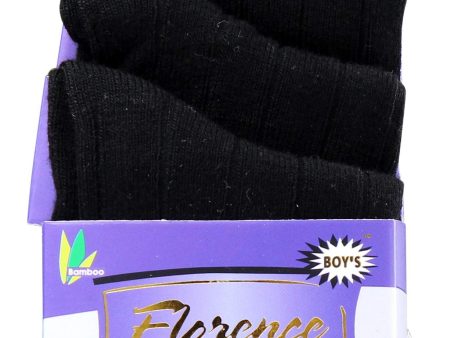 Florence Boys Rib Bamboo Cotton 3 Pair Pack Socks Style: 170 For Sale