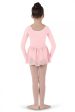 Bloch - Girls Long Sleeve Skirted Leotard - Child (CL5309) - Light Pink Sale