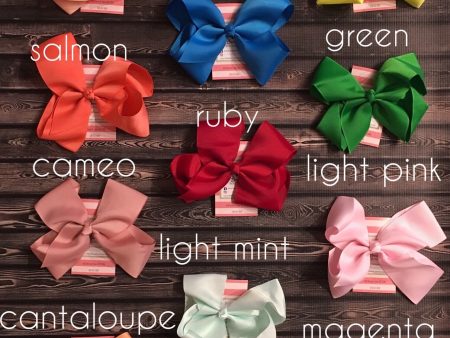 Hair Bows - Solid -  Various Colors (GSO) Online Hot Sale