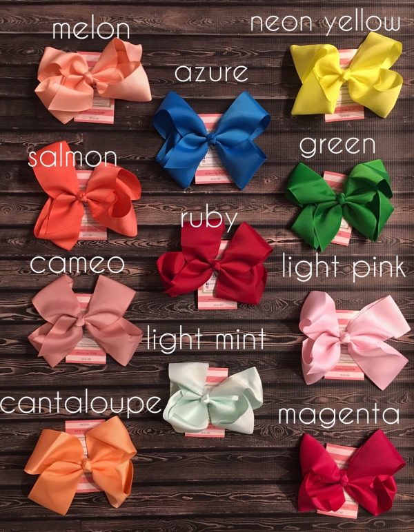 Hair Bows - Solid -  Various Colors (GSO) Online Hot Sale