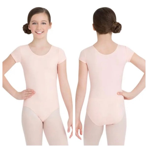 Capezio - Basic Short Sleeve Leotard - Child (TB132C) - Ballet Pink Sale