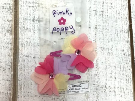 Pink Poppy - Flower Hair Clip - (HCG112) - Multicolor Pink Clips on Sale