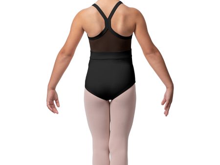 *Bloch - Wrap Back Flower Camisole Leotard - Child (CL9677) - Black (GSO) For Cheap