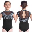 *Mirella - Mock Neck Cap Sleeve Leotard - Child (M1543C) - Black Supply