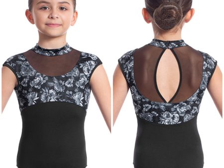 *Mirella - Mock Neck Cap Sleeve Leotard - Child (M1543C) - Black Supply