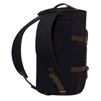 Rothco Convertible Canvas Duffle Backpack 19  Black Brown 2516 Online now