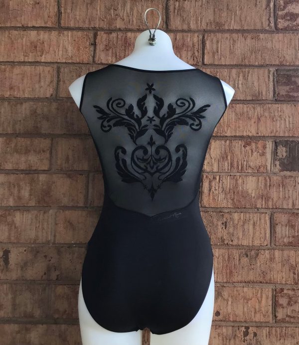 Ballet Rosa -Crystale V-Front Full Back Leotard - Adult (1115MFA) - Noir Hot on Sale