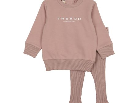 Mon Tresor Baby Tresor Cosy Cotton Ensemble Cameo Rose Online Hot Sale