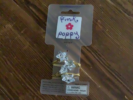 Pink Poppy - Jewel Star Hair Ties - (SB102) - Clear Gold For Sale