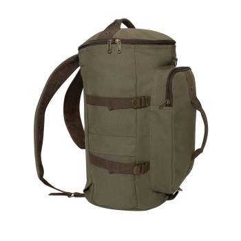 Rothco Convertible Canvas Duffle Backpack 19  Olive Drap Brown 2515 Online now