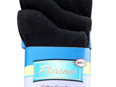 Florence Boys Cotton-Spandex 3 Pair Pack Socks Style: 160 For Sale