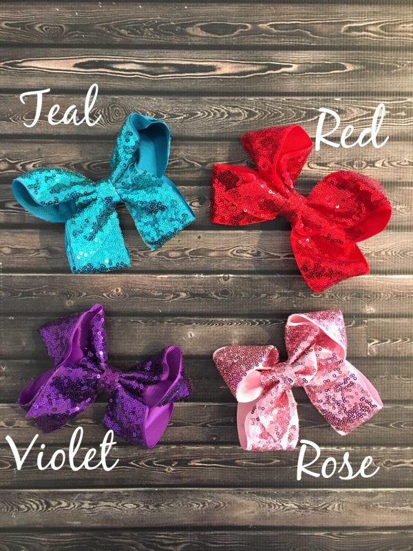 Hair Bows - Sequin - Various Colors (GSO) Hot on Sale