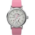 Timex Standard x Peanuts Valentine s 40mm Leather Strap Watch Pink TW2W88900VQ Sale