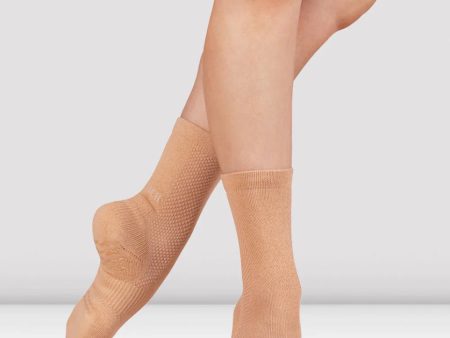 Bloch - Blochsox Crew Length Dance Socks (A1200) - Sand Cheap