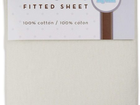 Big Oshi Fitted Knit Cotton Crib Sheet Cream Discount