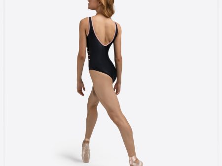 So Danca - Silvina Two-Toned Leotard - Adult (RDE-2578) - Black (GSO) Cheap