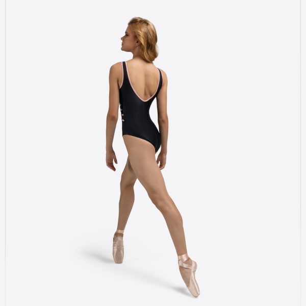 So Danca - Silvina Two-Toned Leotard - Adult (RDE-2578) - Black (GSO) Cheap