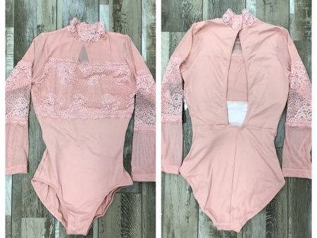 So Danca - 3 4 Sleeve Mesh Lace Leotard - Adult (RDE-2382) - Petal Pink Online