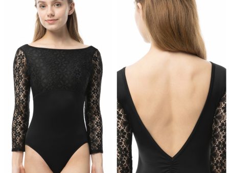 Suffolk - Penny Lane 3 4 Sleeve Leotard - Adult (2556A) - Black (GSO) Online Hot Sale