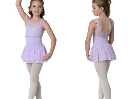 *Danz N Motion - Kids Bria Ruffle Strap Camisole Dress - Child (22203C) - Lavender Online now