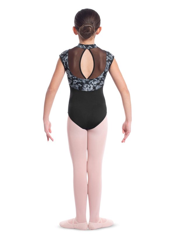 *Mirella - Mock Neck Cap Sleeve Leotard - Child (M1543C) - Black Supply