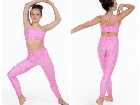 Bloch By Flo Active - X Back Bra Top - Child (FM1401) - Pink Terazzo (GSO) on Sale