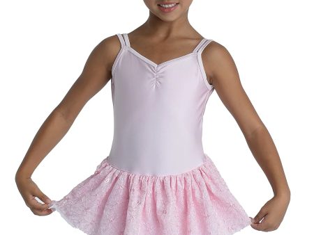 *Danz N Motion - Zadie Girls Macrame Camisole Dress - Child (19205C) - Pink Online Hot Sale