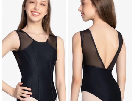 *So Danca - High Neck Low Back Tank Leotard - Child Adult (L-2401 RDE-2400) - Black (GSO) For Cheap