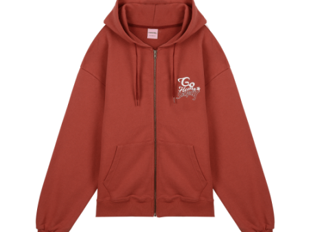 Itzavibe Go home Society Logo Hoodie Zipup Red IBA23UHD17 RED Online now