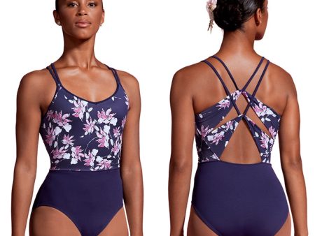 *Mirella - Double Strap Print Camisole Leotard - Child Adult (M2174TM M2174LM) - Aubergine Final Sale Online now