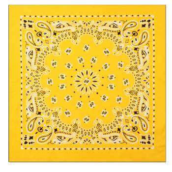 Rothco Trainmen Paisley Bandana – Extra-Large - 27” X 27  Yellow 4349 YEL Online