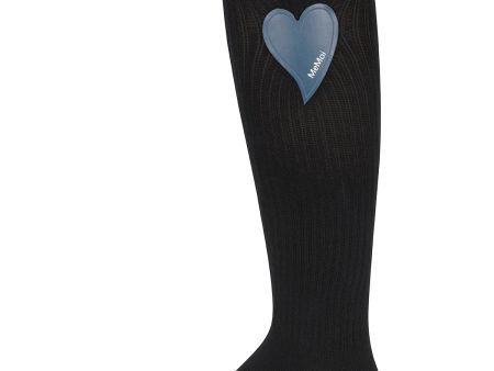 MeMoi Heart Patch Knee High Hot on Sale