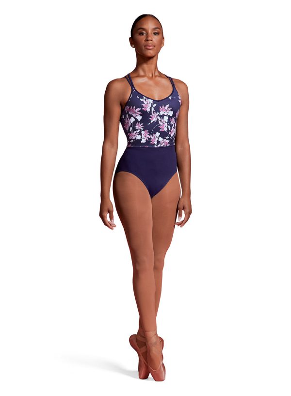 *Mirella - Double Strap Print Camisole Leotard - Child Adult (M2174TM M2174LM) - Aubergine Final Sale Online now