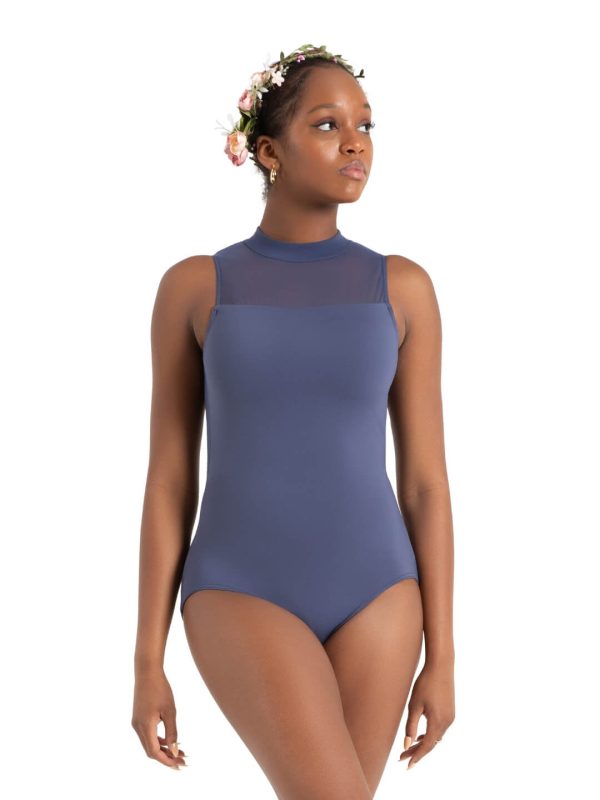 *Capezio - Wildflower Hyacinth High Neck Leotard - Child Adult (12087C 12087W) - Crown Blue on Sale