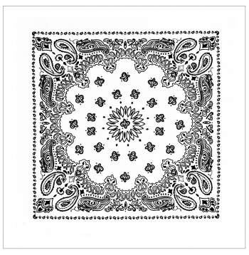 Rothco Trainmen Paisley Bandana – Extra-Large - 27” X 27  White 4349 WHT Online now