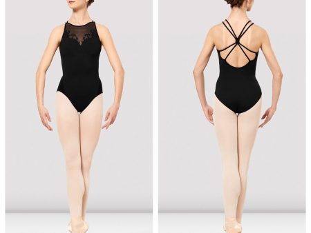 *Bloch - Tween Sora Mesh Cross Back Embroidered Leotard - Tween (TWL2327) - Black (GSO) Online now