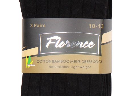 Florence Cotton Bamboo Mens Dress Sock Pack of 3 Style: 190 Online Sale