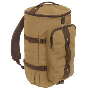 Rothco Convertible Canvas Duffle Backpack 19  Coyote Brown Brown 2225 Online