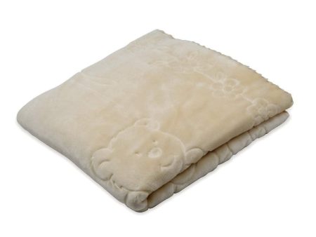 Big Oshi Fuzzy Plush Spanish Blanket Beige 80x110cm Hot on Sale