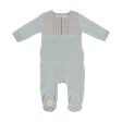 Mon Tresor Baby Poplin Pleats Layette Set Blue Dawn Online Sale