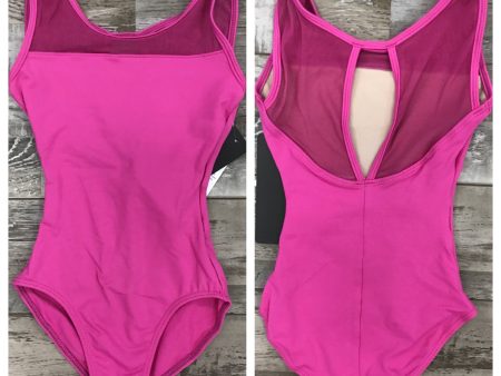 *So Danca - High Neck Leotard Leotard With Keyhole Back - Child Adult (SL128 SL127) - Dark Pink Online Hot Sale