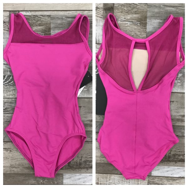 *So Danca - High Neck Leotard Leotard With Keyhole Back - Child Adult (SL128 SL127) - Dark Pink Online Hot Sale