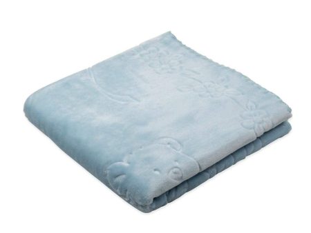 Big Oshi Fuzzy Plush Spanish Blanket Blue 80x110cm Discount