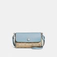 Coach Women s Reversible Crossbody In Signature Canvas Khaki Aquamarine F59534 SVNKA Online