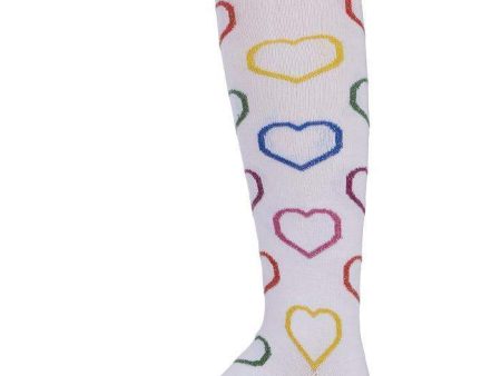 MeMoi Dazzling Hearts Knee-High Socks Style: MKF-7054 Online